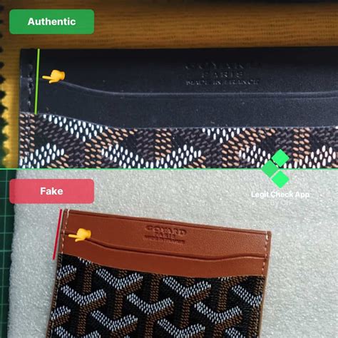 goyard card holder legit check|How to tell a fake or genuine Goyard bag .